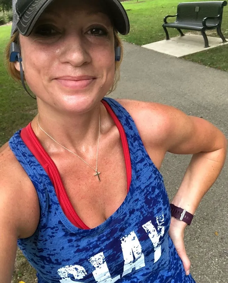 Liz Jenkins on an outdoor run